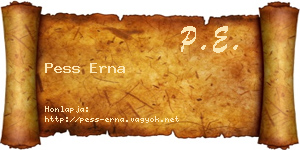 Pess Erna névjegykártya
