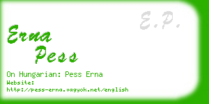 erna pess business card